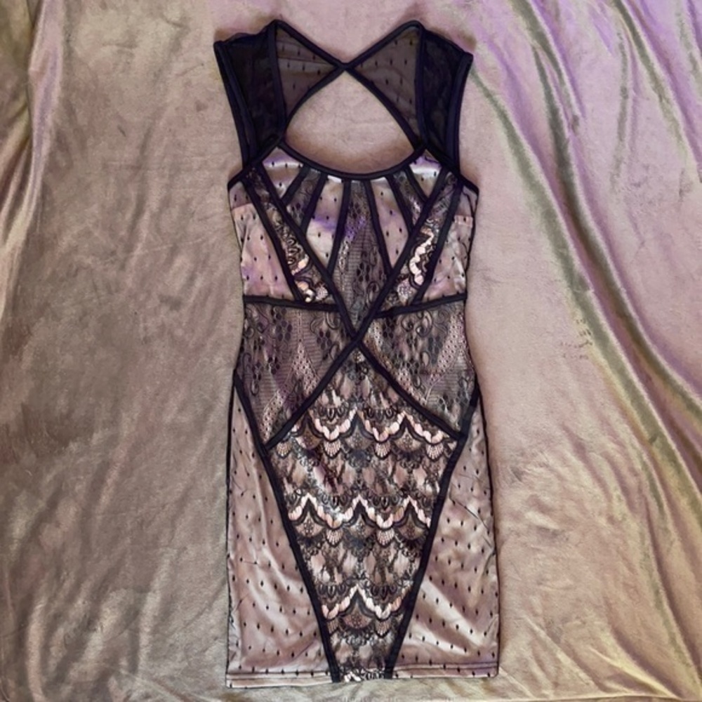 Black lace dress